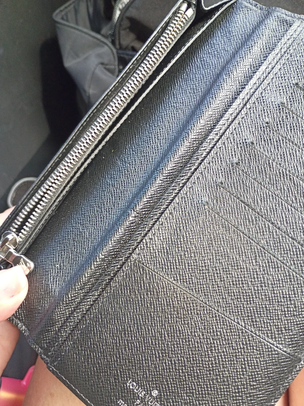 Louis Vuitton Black Brazza Graphite Long Bifold Wallet